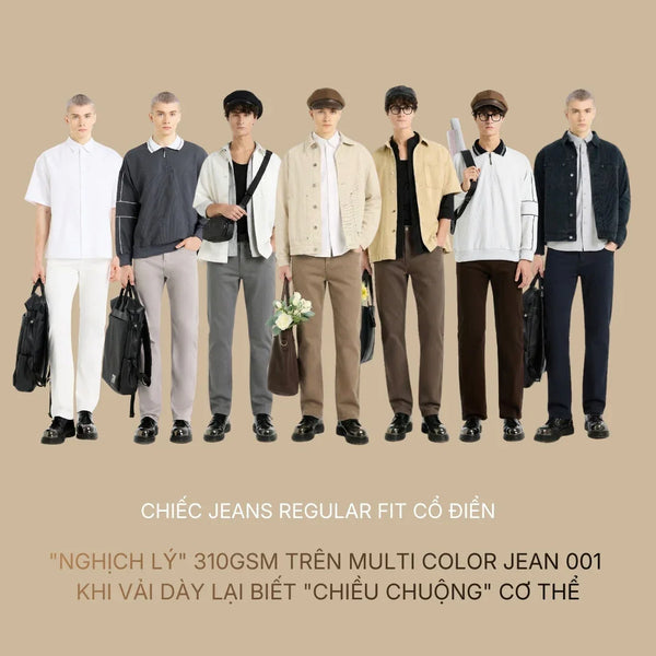 "Nghịch Lý" 310gsm Trên Quần Jean Multi Color Jean 001 – Khi Vải Dày Lại Biết "Chiều Chuộng" Cơ Thể