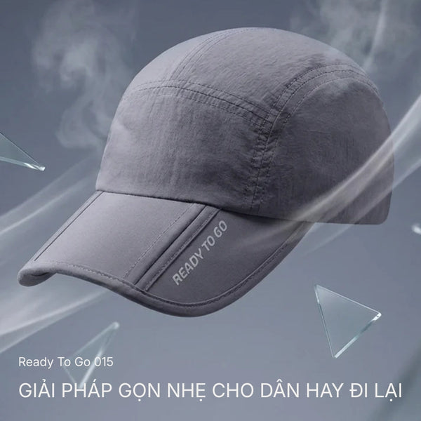 Nón Ready To Go 015 Lưỡi trai gấp 3, vải dù nhanh khô – Giải pháp gọn nhẹ cho dân hay đi lại