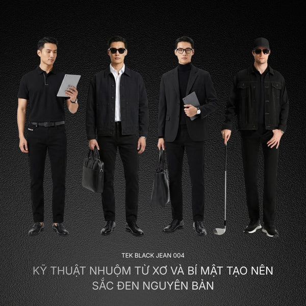 Kỹ thuật nhuộm từ xơ và bí mật tạo nên sắc đen nguyên bản trên chiếc quần Tek Black Jean 004