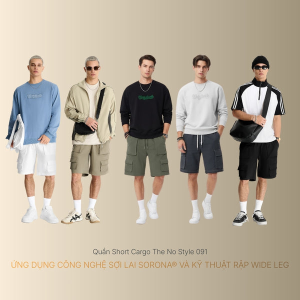 Ứng Dụng Công Nghệ Sợi Lai Sorona® Và Kỹ Thuật Rập Wide Leg Trên Quần Short The No Style 091