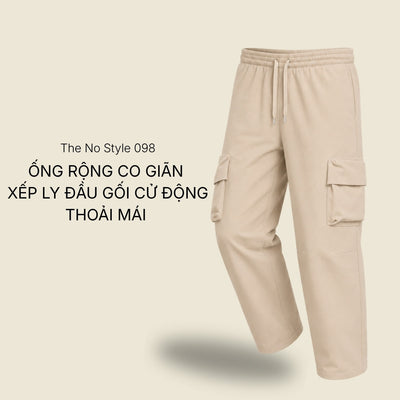 Giải mã chi tiết "Ben Gối" (Knee Darts) trên Quần Jogger The No Style 098: Khi đường may tạo nên công năng.