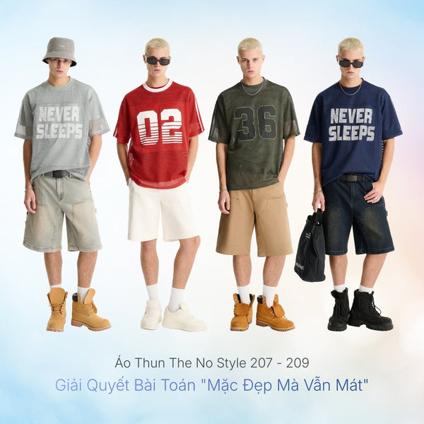 Áo Thun The No Style 207: Giải mã con số 68 và sức hút của chất liệu lưới Heavyweight
