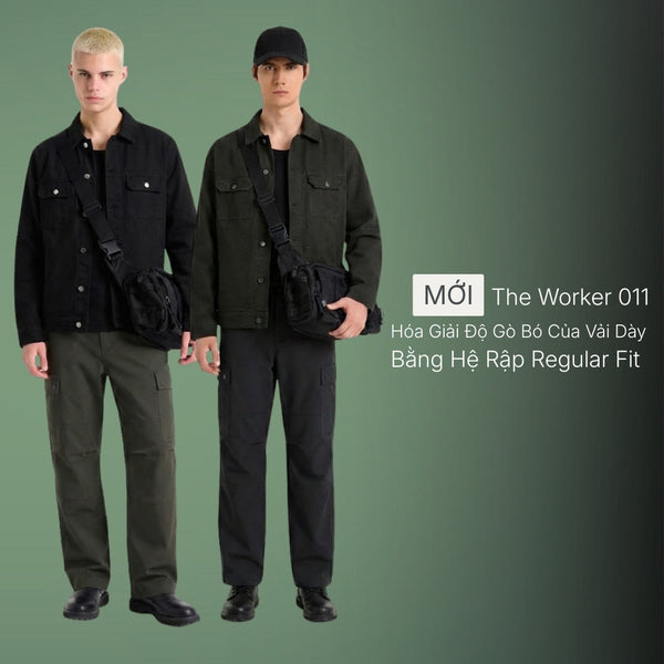 Áo Khoác The Worker 011: Hóa giải độ gò bó của vải dày bằng hệ rập Regular Fit và kỹ thuật rã mảng Decoup