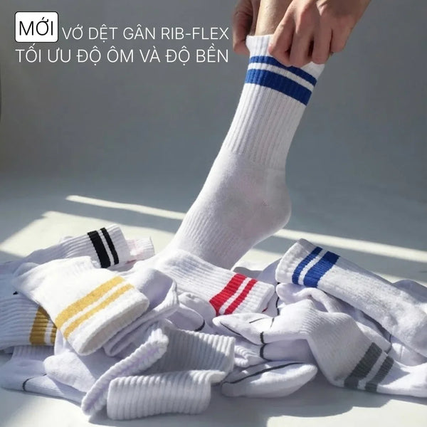 Vớ Dệt Gân Rib-Flex #Y2010 160: Từ độ ôm Rib-Flex đến tiện ích Line màu