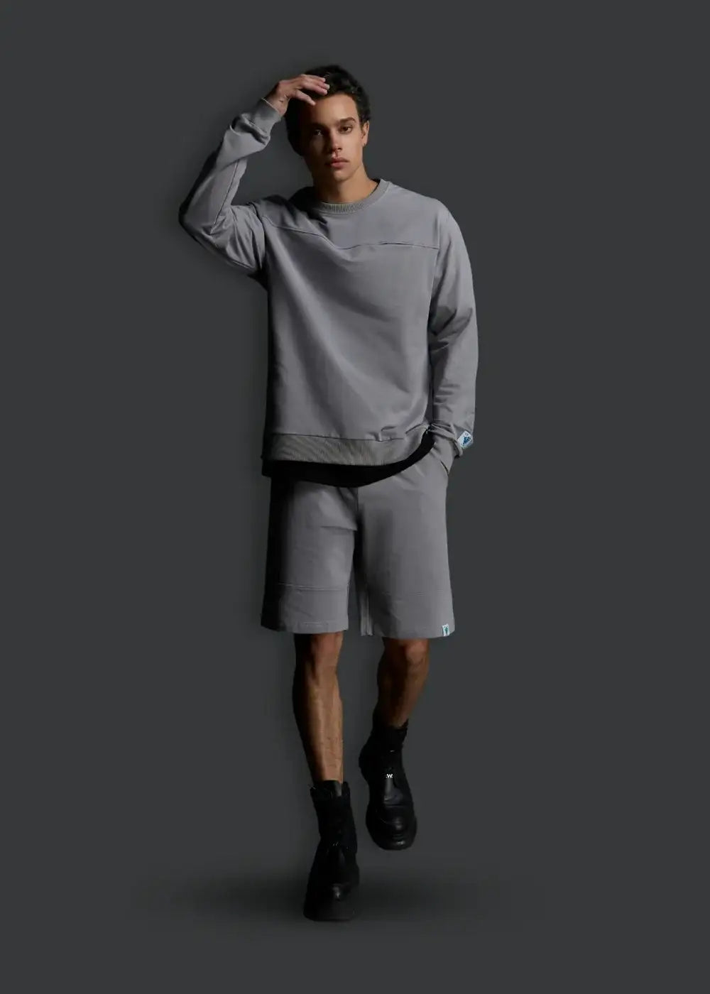 Quần Short Thun Mềm Mịn Mát The Minimalist 009 Xám Đậm - YaMe.vn