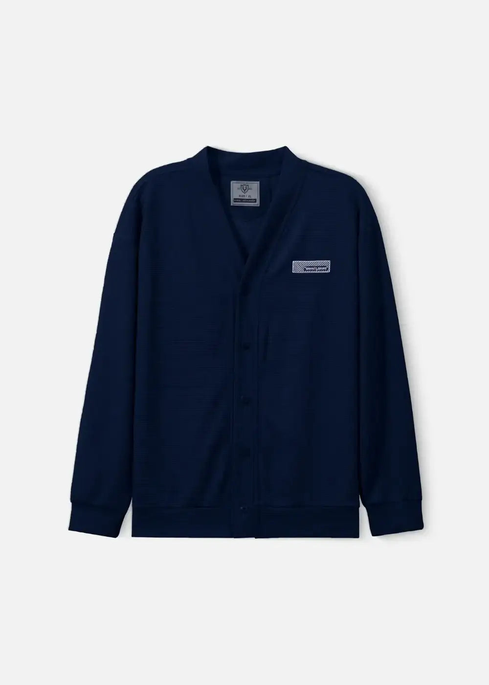Áo Khoác Cardigan Vải Waffle Thoáng Khí Seventy Seven 38 Xanh Dương Đậm - YaMe.vn