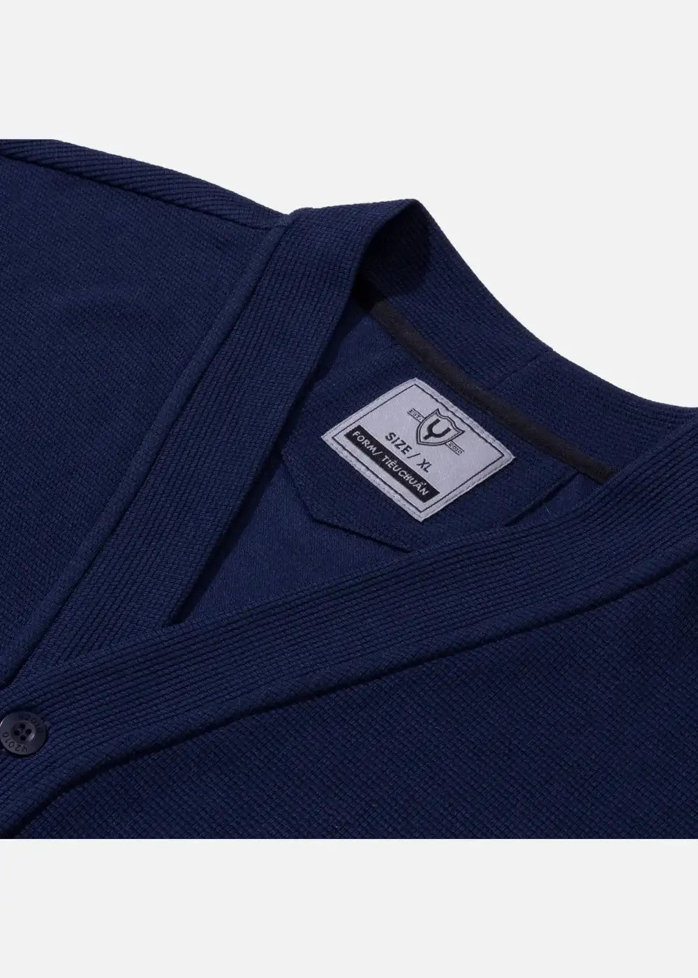 Áo Khoác Cardigan Vải Waffle Thoáng Khí Seventy Seven 38 Xanh Dương Đậm - YaMe.vn