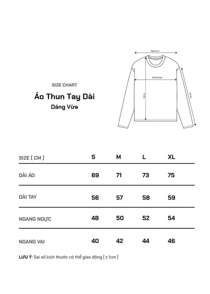 Áo Thun Tay Dài Line Art Seventy Seven 15 Xám - YaMe.vn