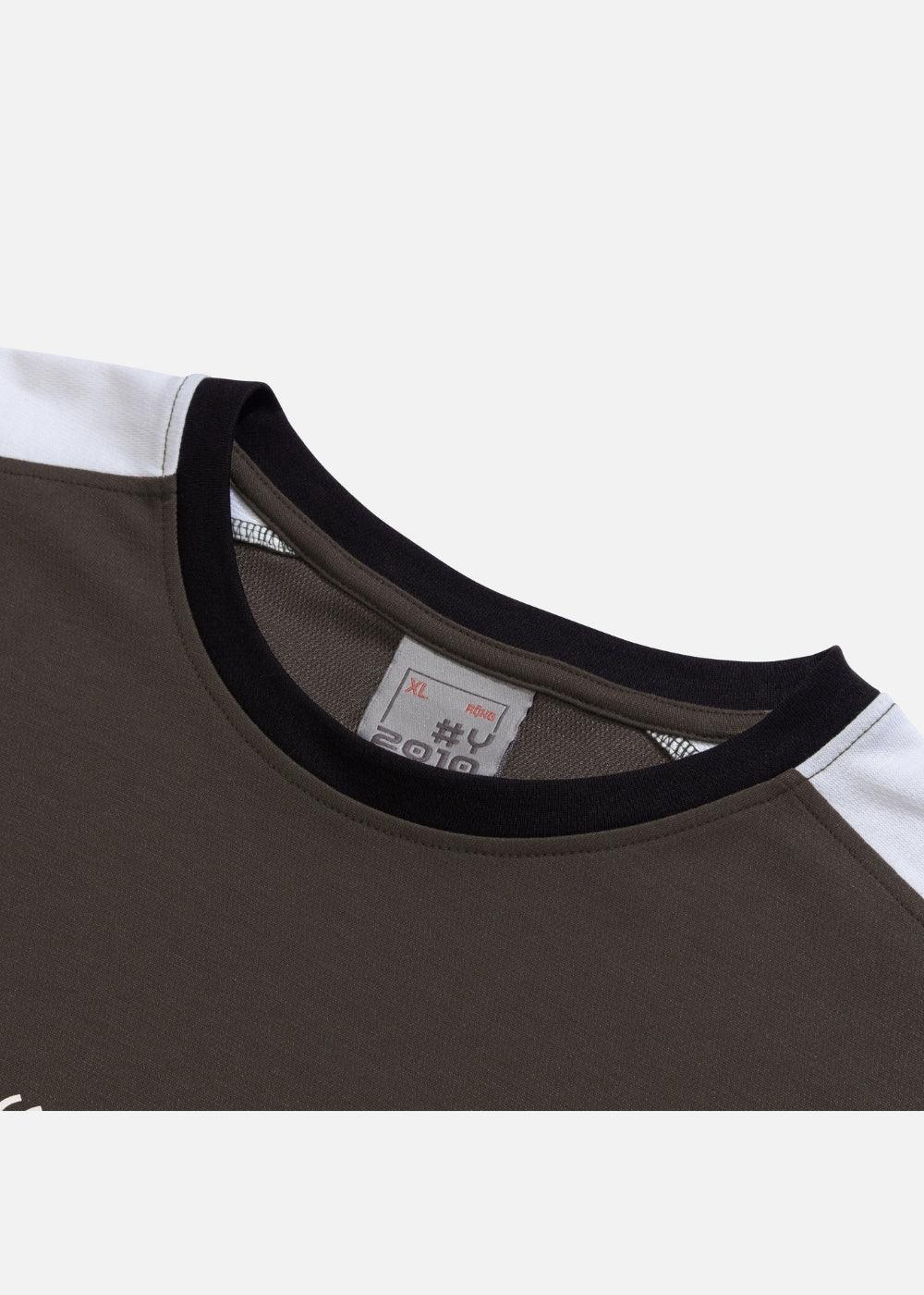 Áo Thun Tay Dài Cotton Phối Màu Seventy Seven 16 Nâu Đậm - YaMe.vn