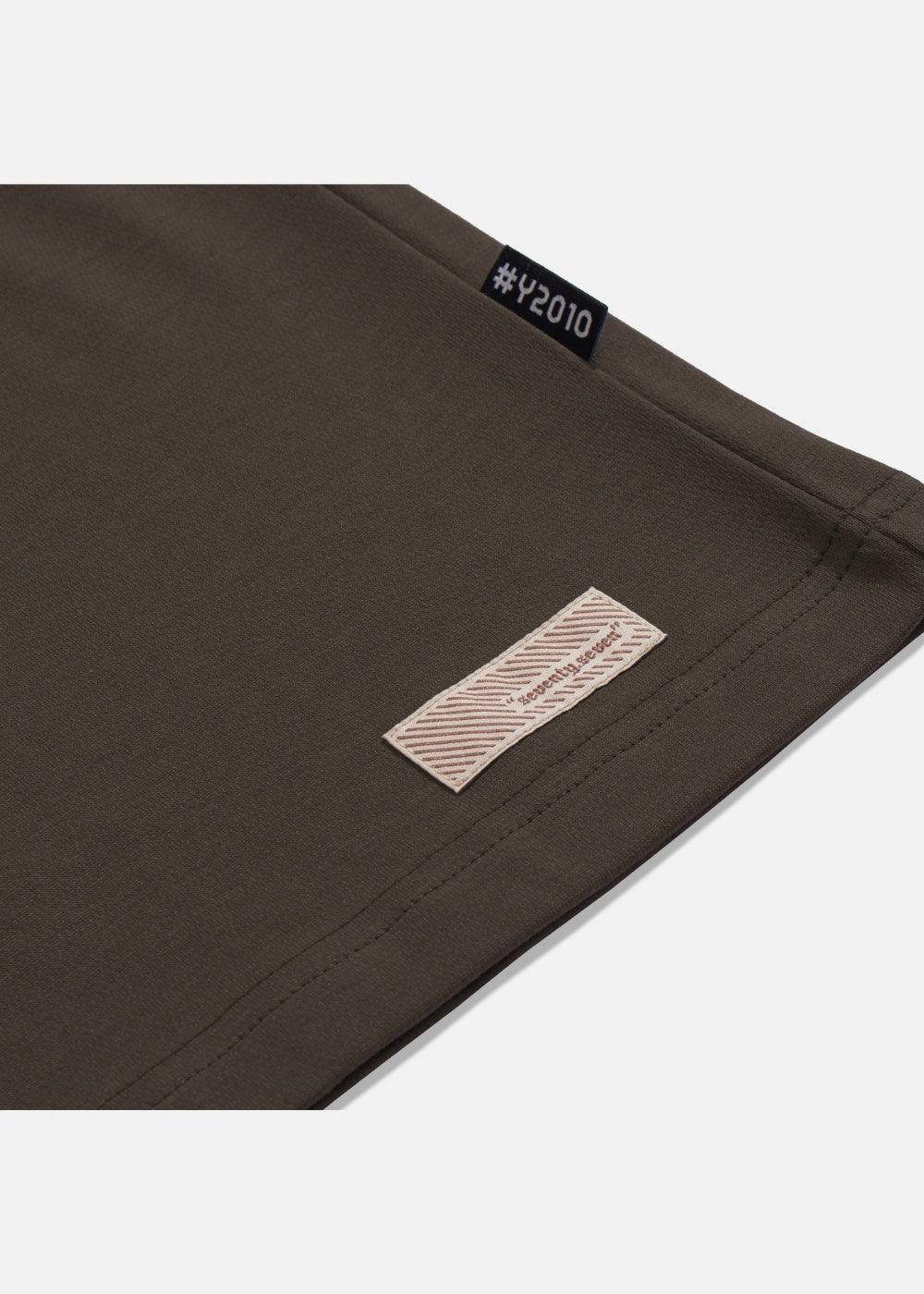 Áo Thun Tay Dài Cotton Phối Màu Seventy Seven 16 Nâu Đậm - YaMe.vn