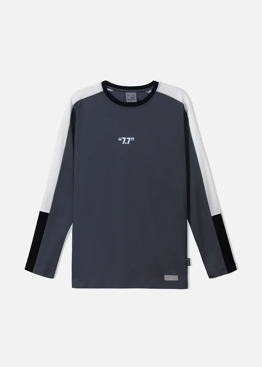 Áo Thun Tay Dài Cotton Phối Màu Seventy Seven 16 Xám Đậm - YaMe.vn