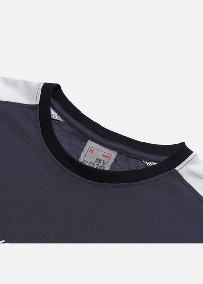 Áo Thun Tay Dài Cotton Phối Màu Seventy Seven 16 Xám Đậm - YaMe.vn