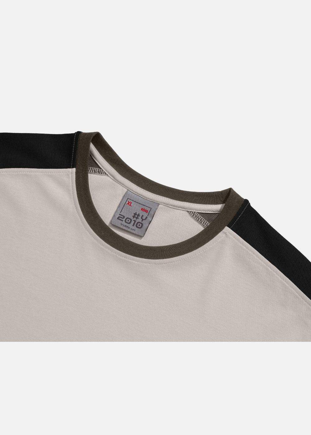 Áo Thun Tay Dài Cotton Phối Màu Seventy Seven 16 Nâu Nhạt - YaMe.vn