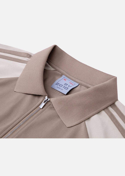 Áo Polo Cổ Khóa Kéo Vải Pique Thoáng Khí Seventy Seven 18 Nâu Be - YaMe.vn