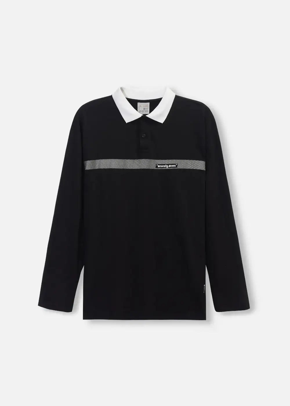 Áo Polo Tay Dài Seventy Seven 20 Đen - YaMe.vn