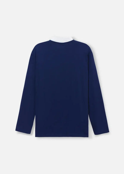 Áo Polo Tay Dài Seventy Seven 20 Xanh Dương Đậm - YaMe.vn