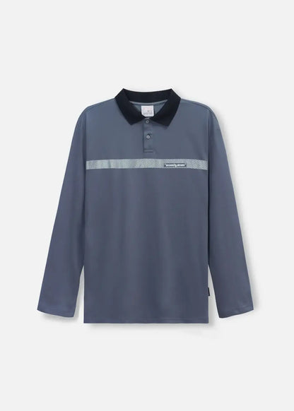 Áo Polo Tay Dài Seventy Seven 20 Xám - YaMe.vn