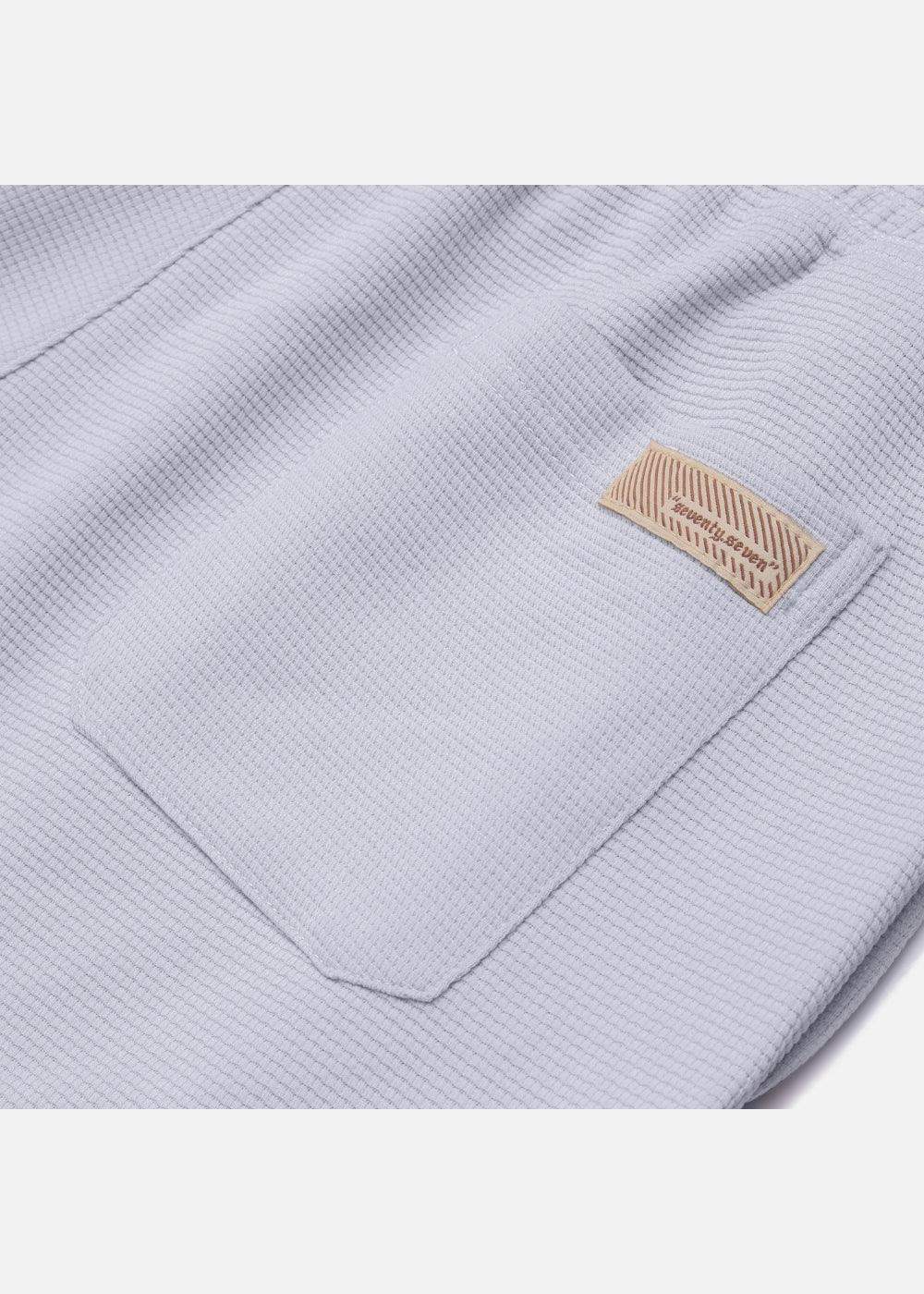 Quần Short Nam Thun Waffle 7 Inch Thoáng Khí Seventy Seven 30 Xám Nhạt - YaMe.vn