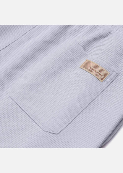 Quần Short Nam Thun Waffle 7 Inch Thoáng Khí Seventy Seven 30 Xám Nhạt - YaMe.vn