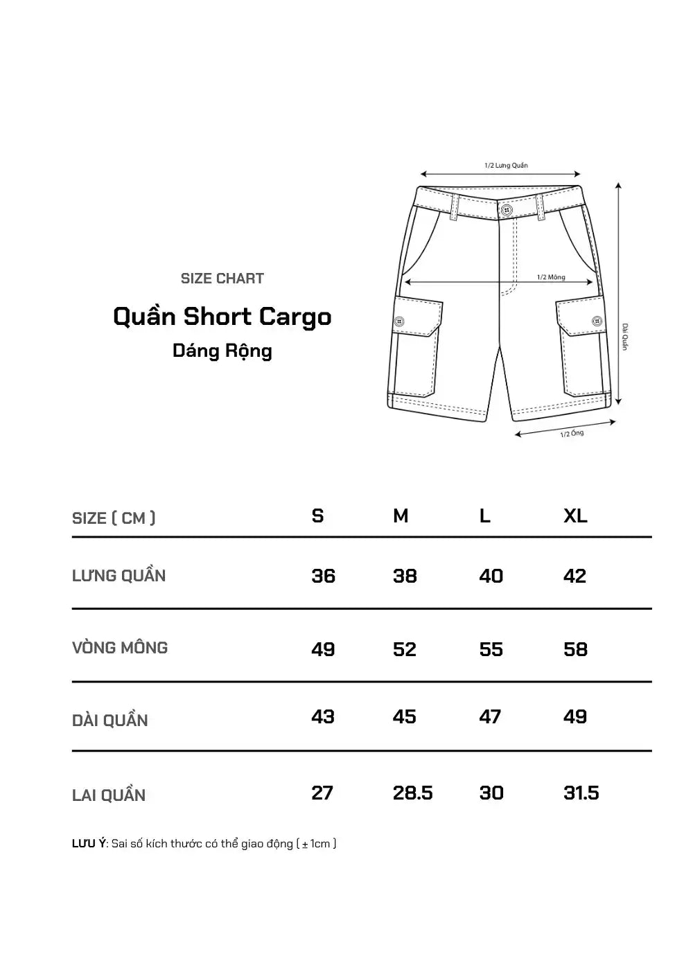Quần Short Cargo 7 Inch Dù Trượt Nước Seventy Seven 31 Xanh Dương Đậm - YaMe.vn