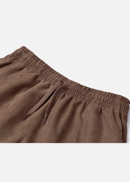 Quần Short Nam Corduroy Lưng Thun Seventy Seven 32 Nâu Đậm - YaMe.vn