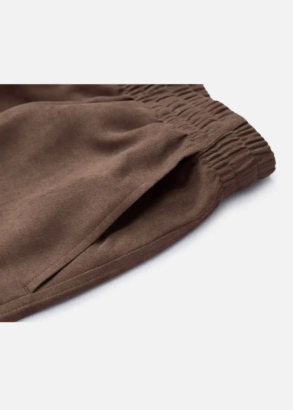 Quần Short Nam Corduroy Lưng Thun Seventy Seven 32 Nâu Đậm - YaMe.vn