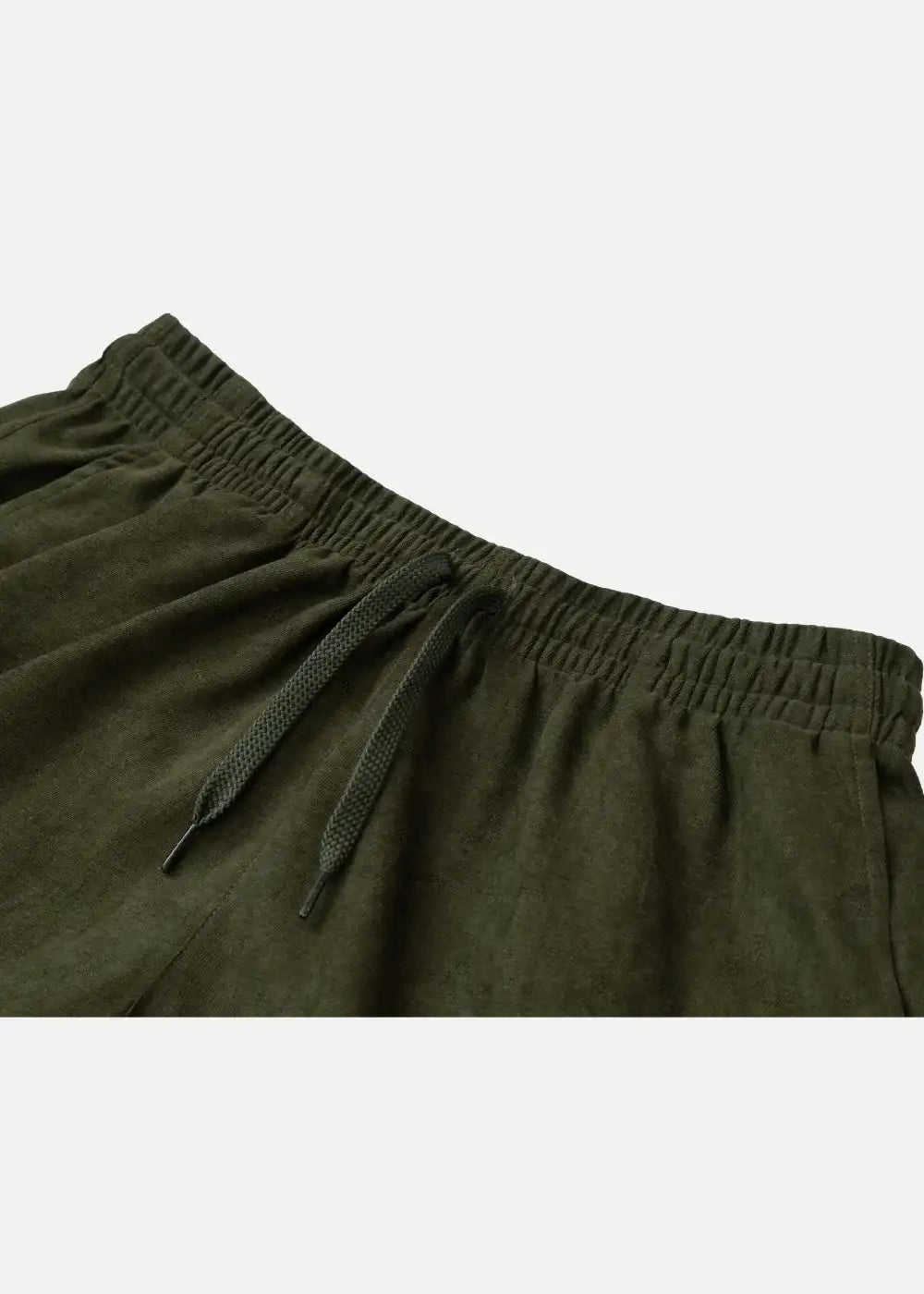 Quần Short Nam Corduroy Lưng Thun Seventy Seven 32 Xanh Lá Đậm - YaMe.vn