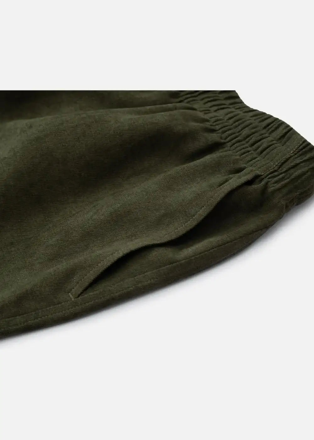 Quần Short Nam Corduroy Lưng Thun Seventy Seven 32 Xanh Lá Đậm - YaMe.vn