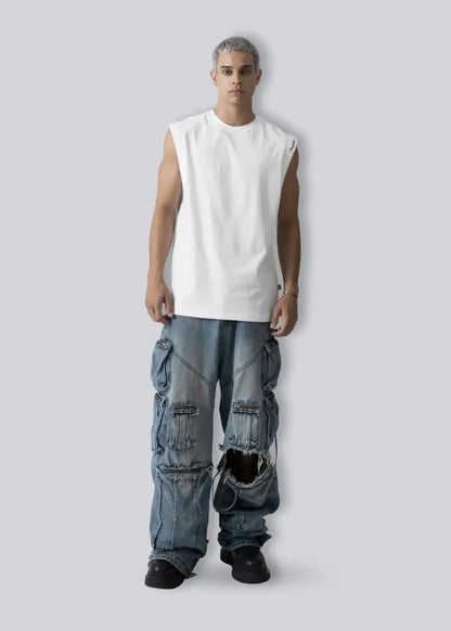 Áo Thun 3 Lỗ Basic Mềm Mại Thoáng Mát No Style M22 Trắng - YaMe.vn