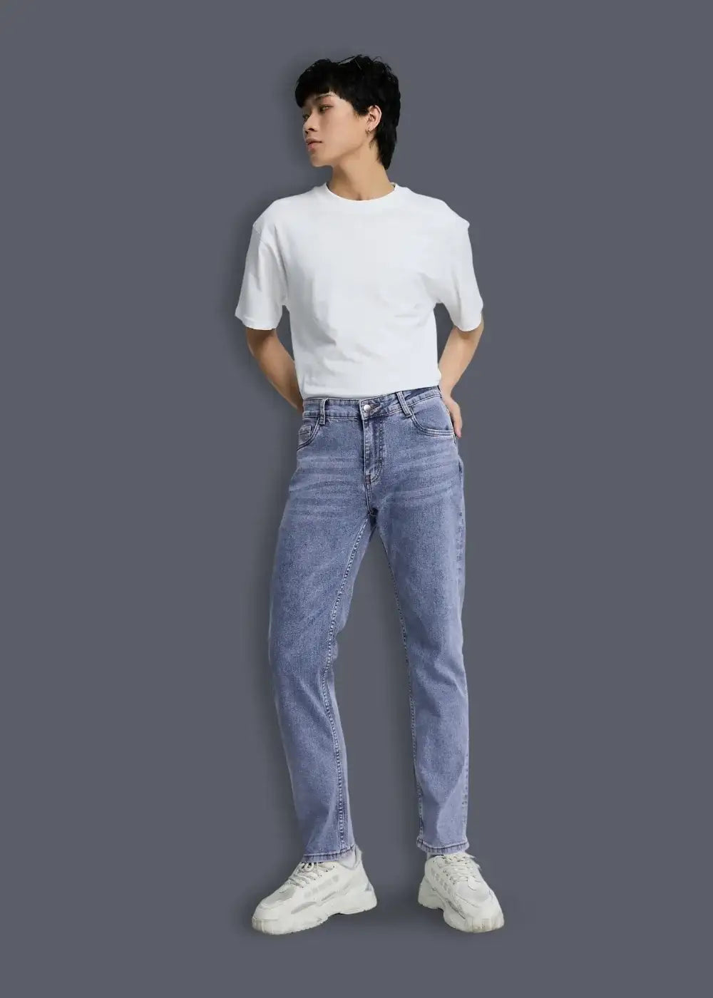 Quần Jeans Slimfit Co Giãn The Original 28 Xanh Dương - YaMe.vn