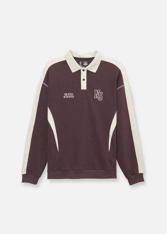 Áo Polo Sweater Cotton Phối Màu No Style M37 Nâu Be - YaMe.vn