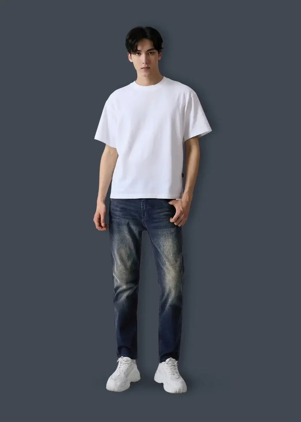 Quần Jeans Slimfit Co Giãn The Original M100 Xanh Dương Đậm - YaMe.vn