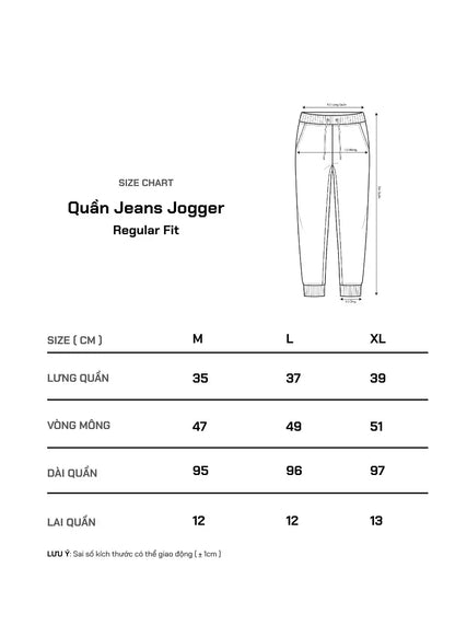 Quần Jeans Jogger Co Giãn The Original M102 Đen - YaMe.vn