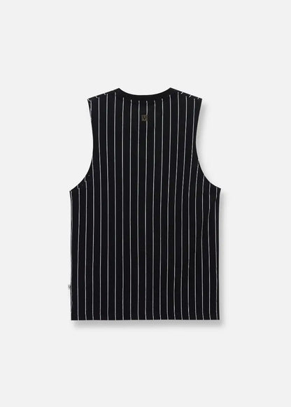 Áo Thun 3 Lỗ Sọc Cotton No Style M23 Đen - YaMe.vn