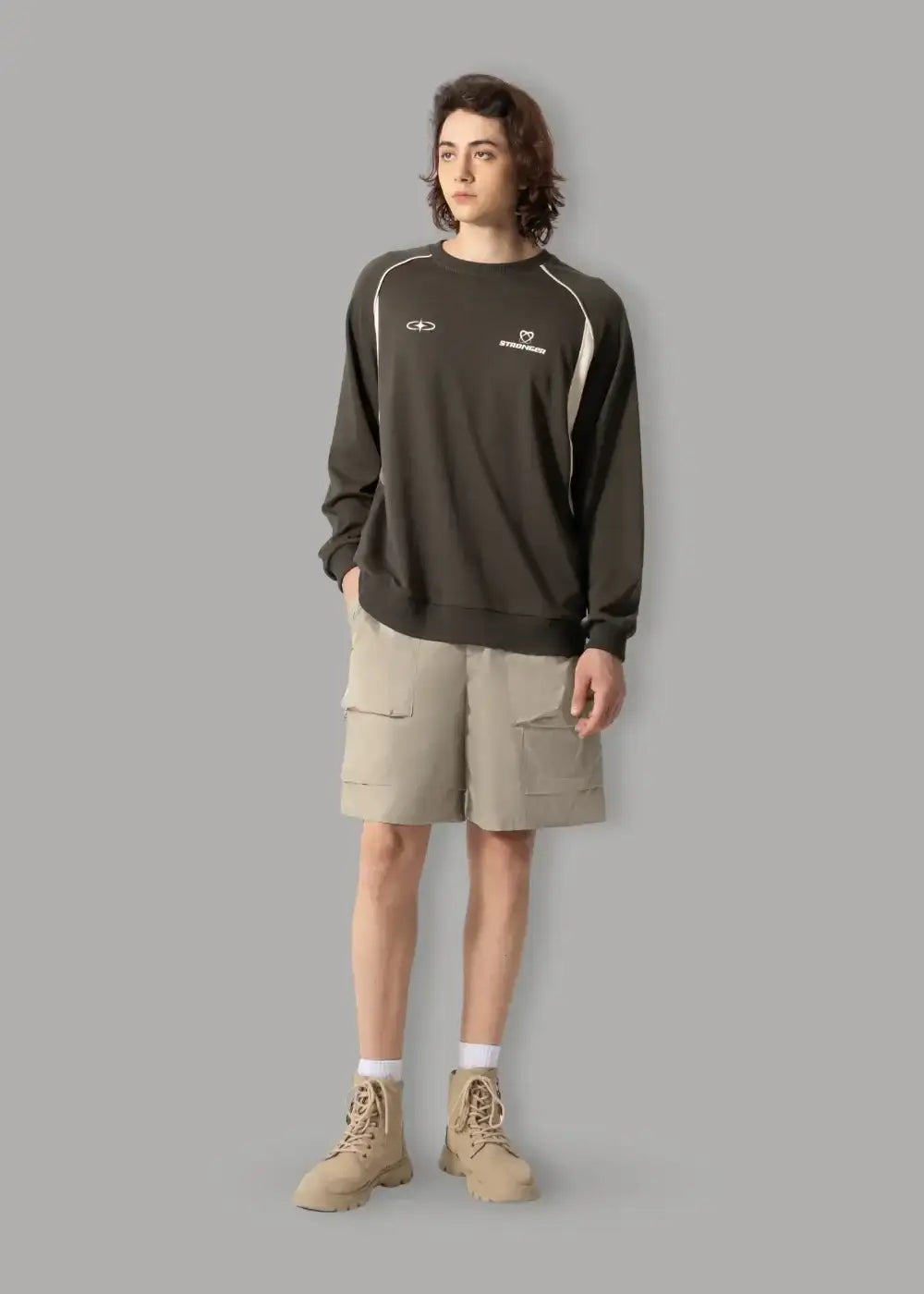 Quần Short 7 Inch Dù Trượt Nước No Style M90 Nâu Nhạt - YaMe.vn