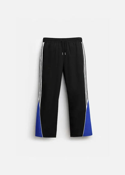 Quần Dù Ống Rộng Phối Màu No Style M99 Đen Xanh Dương - YaMe.vn