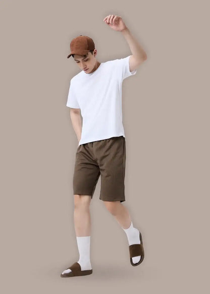 Quần Short Thun 9 Inch Thoáng Mát Non Branded 05 Nâu - YaMe.vn