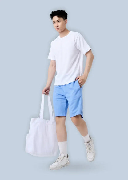 Quần Short Thun 9 Inch Thoáng Mát Non Branded 05 Xanh Dương - YaMe.vn