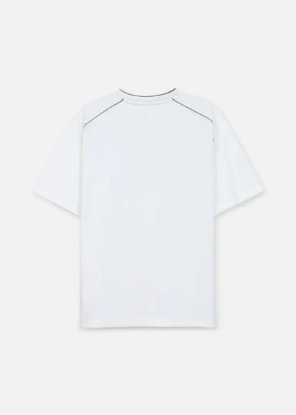 Áo Thun Tay Ngắn Cotton Phối Màu No Style M122 Trắng - YaMe.vn