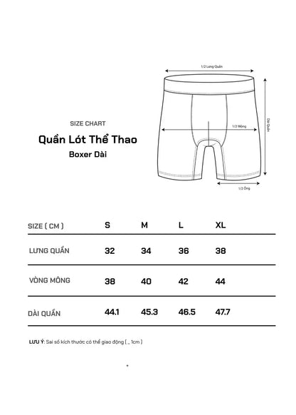 Quần Lót Boxer Brief Thể Thao Nam Thoáng Khí Beginner 13 Đen - YaMe.vn