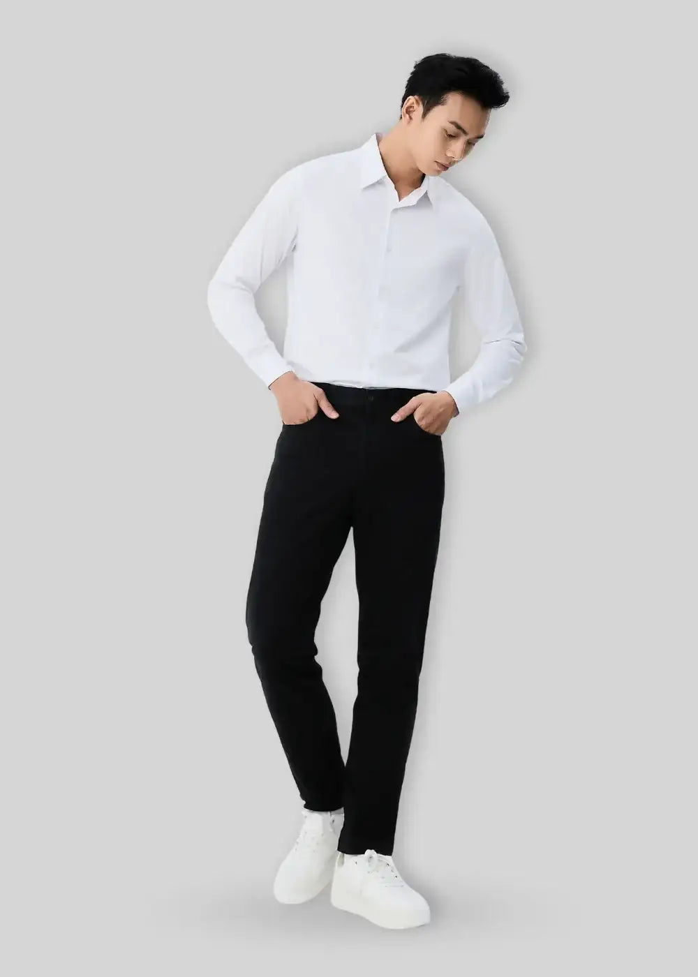 Quần Kaki Chinos Co Giãn Non Branded 32 Đen - YaMe.vn