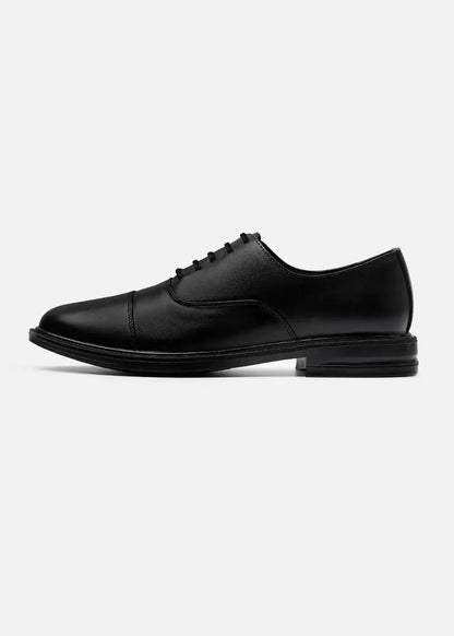 Giày Tây Oxford Real Leather 07 Đen - YaMe.vn