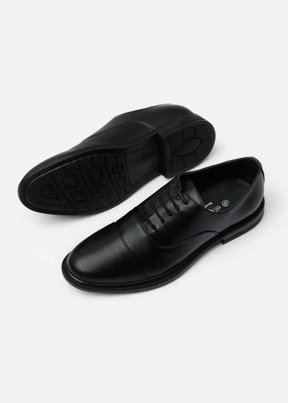 Giày Tây Oxford Real Leather 07 Đen - YaMe.vn