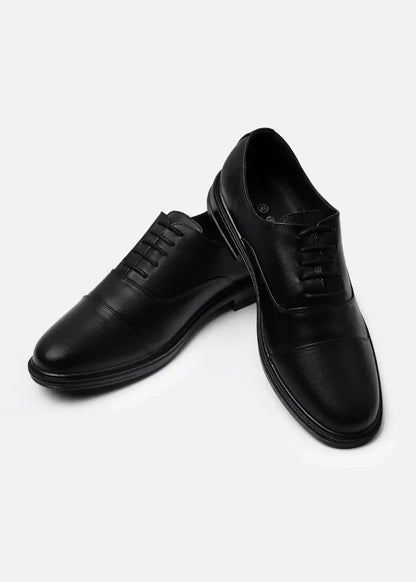 Giày Tây Oxford Real Leather 07 Đen - YaMe.vn