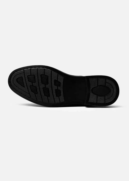 Giày Tây Oxford Real Leather 07 Đen - YaMe.vn