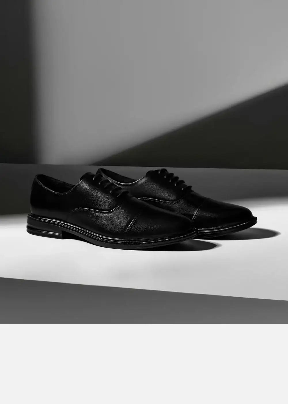 Giày Tây Oxford Real Leather 07 Đen - YaMe.vn