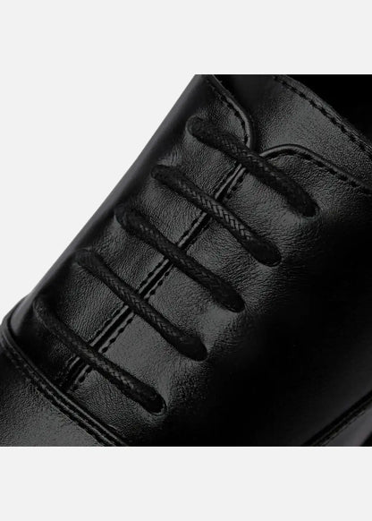 Giày Tây Oxford Real Leather 07 Đen - YaMe.vn