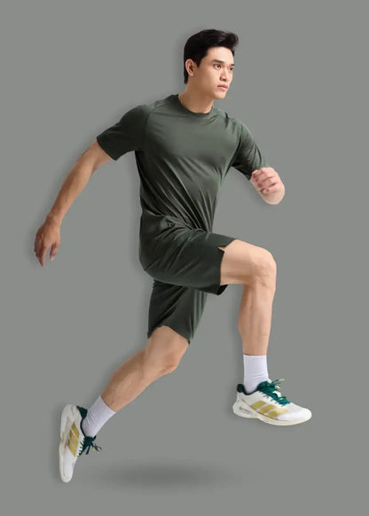Quần Short Thể Thao 11 inch Siêu Nhẹ The Beginner 011 Xanh Lá Đậm - YaMe.vn