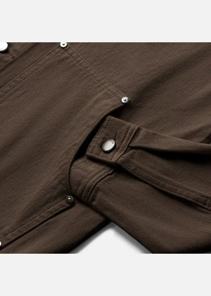 Áo Khoác Jean Cotton Bền Đứng Phom Multi-Color Jean 023 Nâu - YaMe.vn
