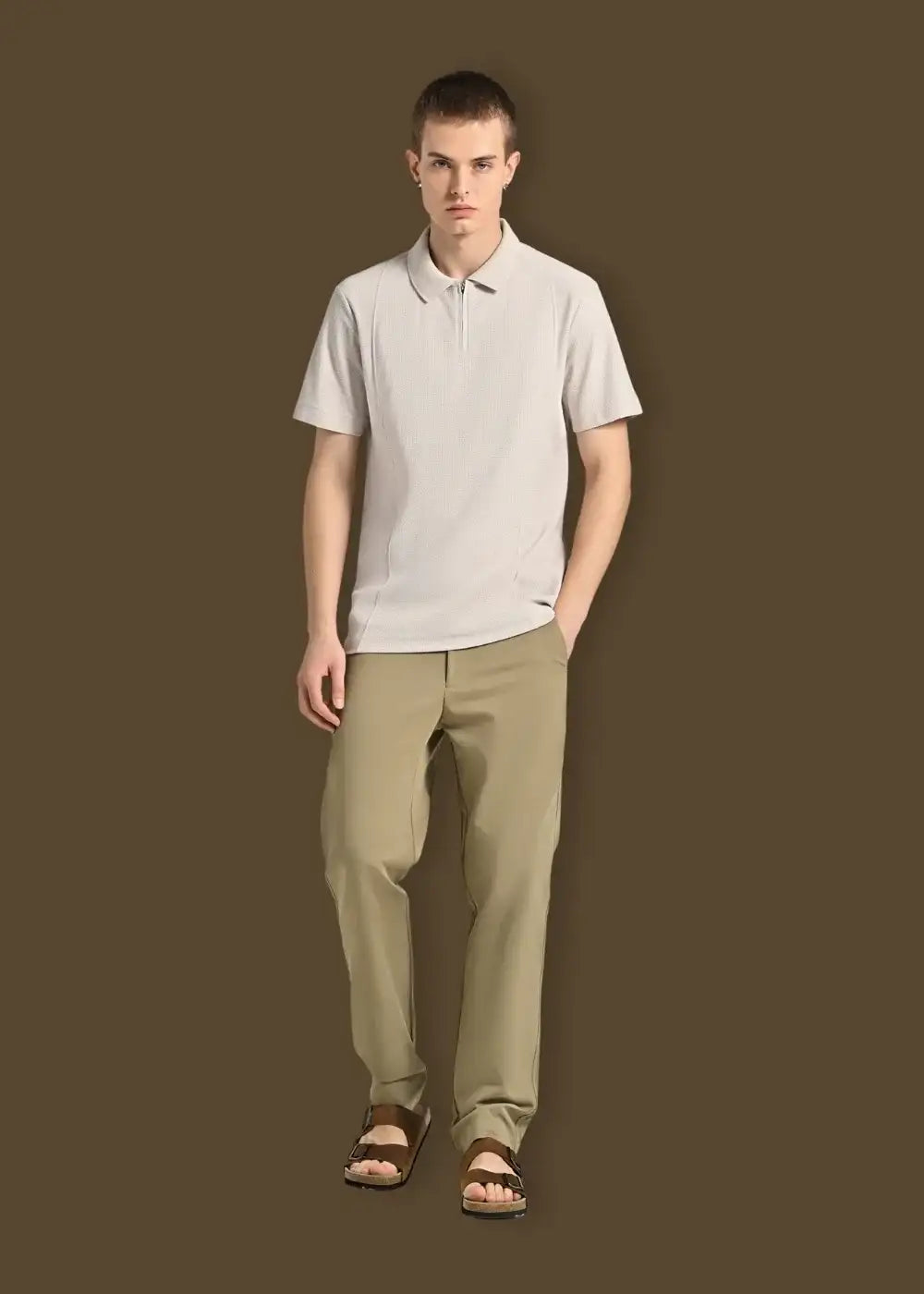 Áo Thun Polo Mesh Jacquard Thoáng Khí The Weekend 032 Be - YaMe.vn